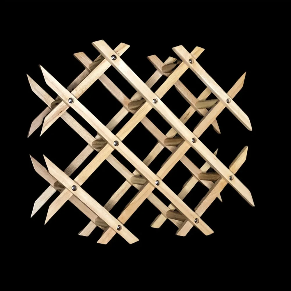 Wooden Folding Collapsible Wine Bottle Rack Holder Storage